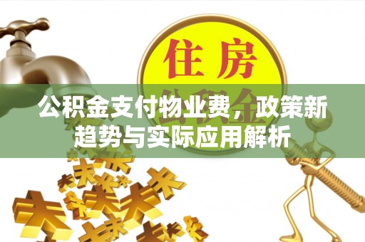 迪庆公积金支付物业费，政策新趋势与实际应用解析
